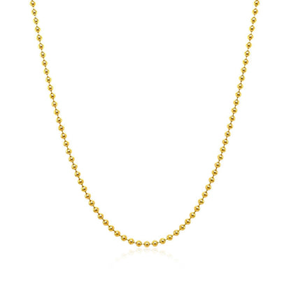 18k Yellow Gold Bead Chain 1.5mm (1.50 mm) by Bids.com