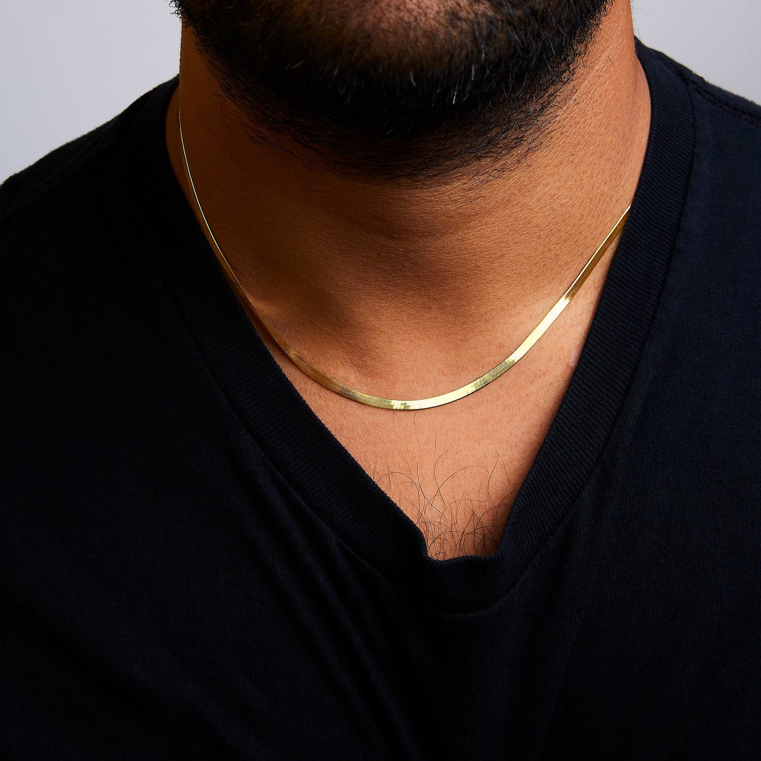 Unisex Solid 14K Yellow Gold 2.8mm Imperial Herringbone Chain Necklace - 18" Inches by Bids.com