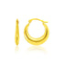 14k Yellow Gold Graduated Round Shape Hoop Earrings by Bids.com