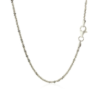 Rhodium Plated 1.7mm Sterling Silver Sparkle Style Chain by Bids.com