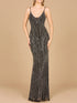 V-Neck Fitted Gown - OUTLET by Lara New York