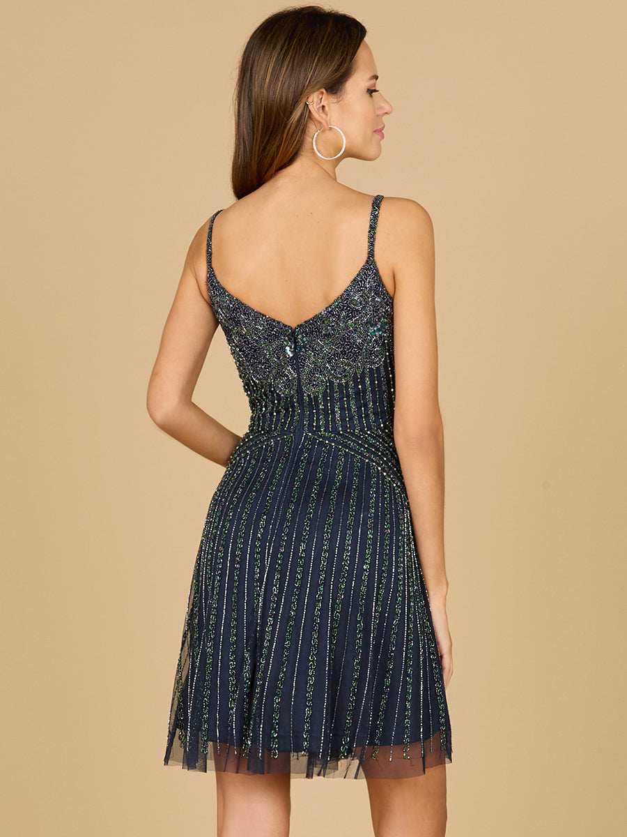Spaghetti Strap V-Neck Dress by Lara New York