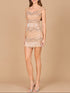 Beaded Cocktail Dress with Cap Sleeves and Fringe by Lara New York