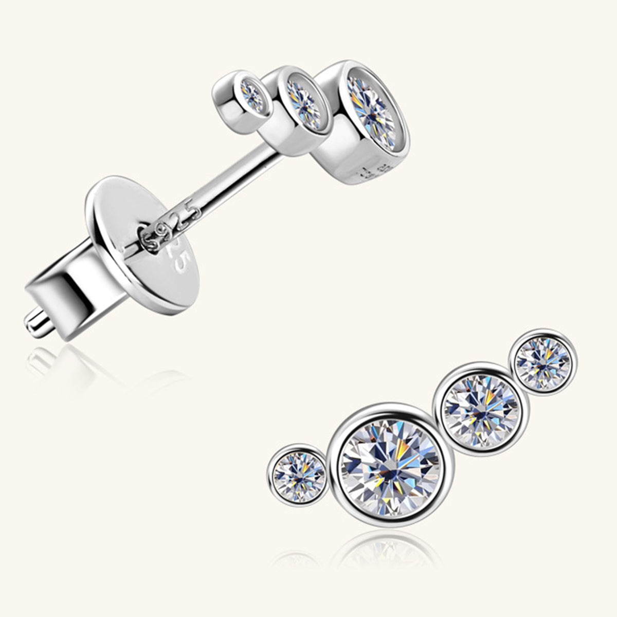 Sparkala™ Pure Sterling Silver Stud Earrings - DestGlow