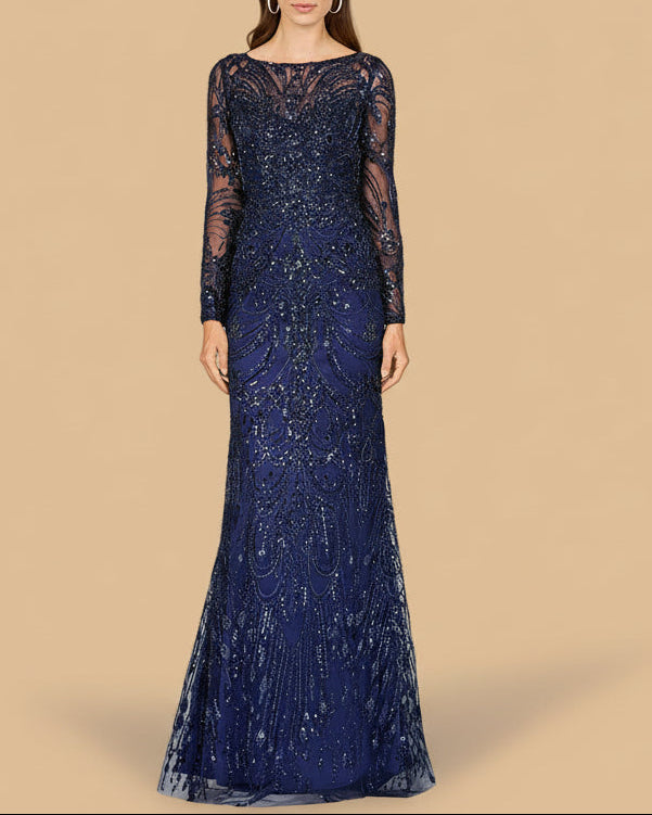 Long Sleeve Lace Gown | 29050 by Lara New York