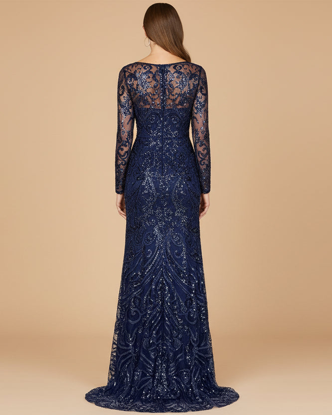 Long Sleeve Lace Gown | 29050 by Lara New York