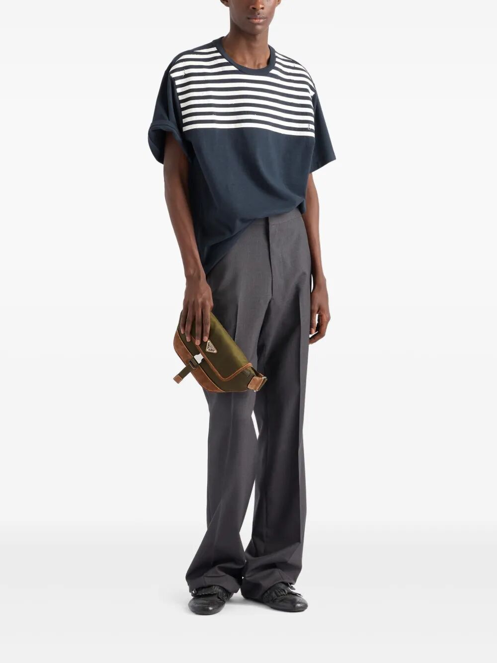 Prada Men Re-Nylon And Suede Belt Bag by Luosophy