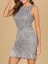 High Neck Beaded Short Dress by Lara New York