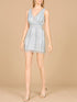 V-Neck Sleeveless Beaded Cocktail Dress by Lara New York