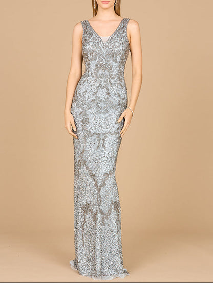 Cowl Back Classy Beaded Dress by Lara New York