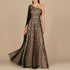 One Shoulder A-Line Gown by Lara New York