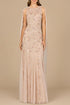 Mermaid Beaded Dress with Long Cape - OUTLET by Lara New York