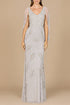 Beaded Cape Sleeve Dress by Lara New York