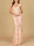 Cap Sleeve Beaded Gown with Fringe | 29098 by Lara New York