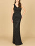 Cowl Draped Back Beaded Dress by Lara New York
