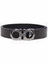 Ferragamo Men Hammered Leather Reversible Gancini Belt by Luosophy