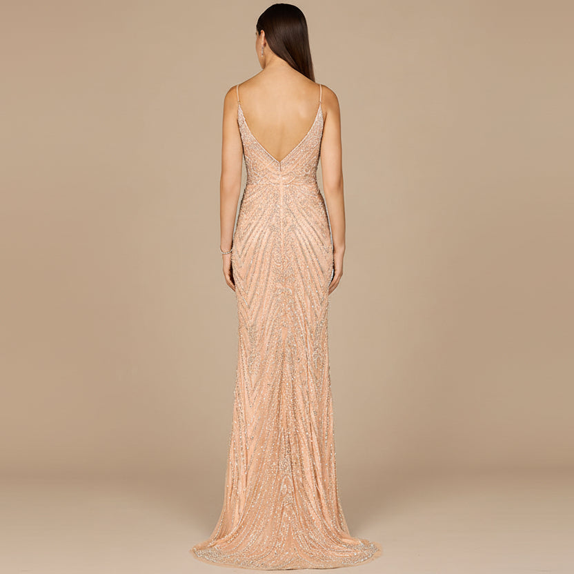 Spaghetti Strap Beaded Dress by Lara New York