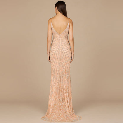 Spaghetti Strap Beaded Dress by Lara New York