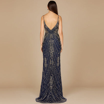 Spaghetti Strap Beaded Dress by Lara New York