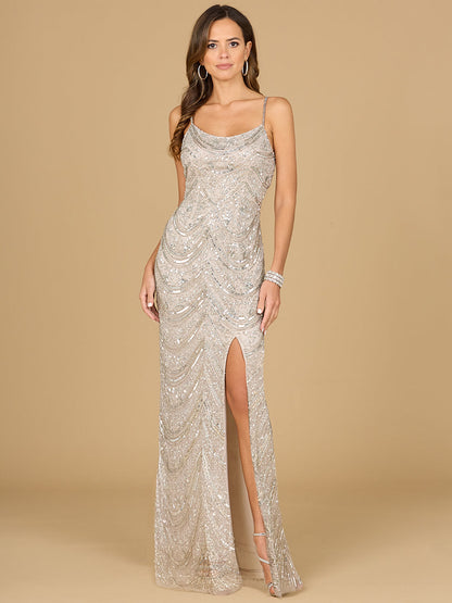 Scoop Neck Beaded Dress by Lara New York
