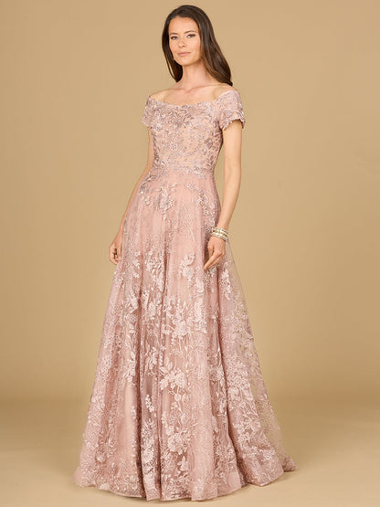 Off Shoulder A-Line Gown | Lara 29122 by Lara New York
