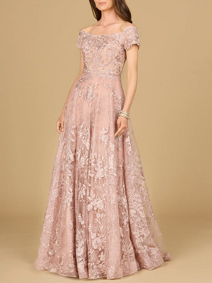 Off Shoulder A-Line Gown | Lara 29122 by Lara New York