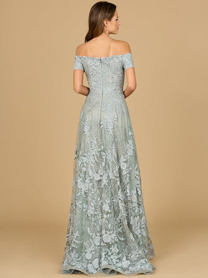 Off Shoulder A-Line Gown | Lara 29122 by Lara New York