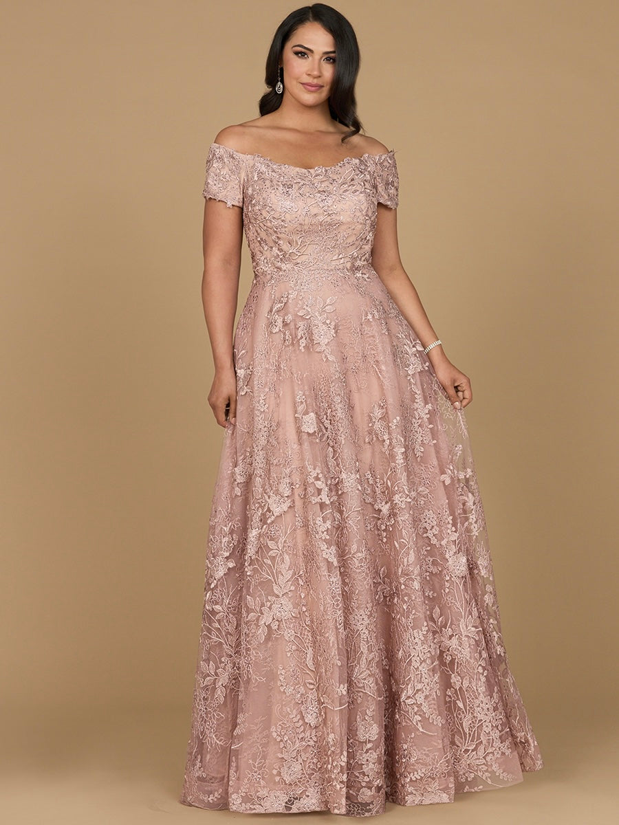 Off Shoulder A-Line Gown | Lara 29122 by Lara New York