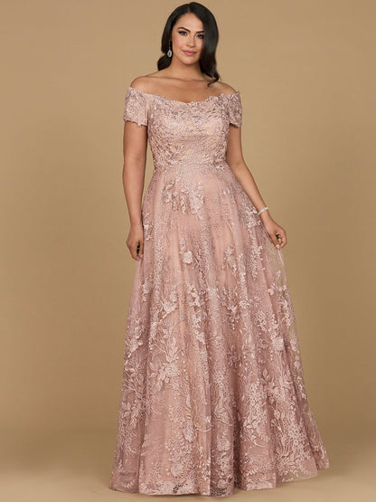 Off Shoulder A-Line Gown | Lara 29122 by Lara New York