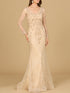 Long Sleeve Lace Mermaid Gown by Lara New York