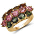 14K Yellow Gold Plated 4.58 Carat Genuine Multi Tourmaline .925 Sterling Silver Ring by Bids.com