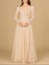 Long Sleeve V-Neck Ballgown by Lara New York