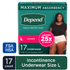 Depend Fresh Protection Incontinence Underwear for Women, Large, 17 Count by Pasteur Pharmacy