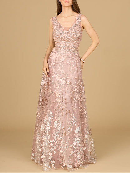 Ombre Lace Ballgown by Lara New York