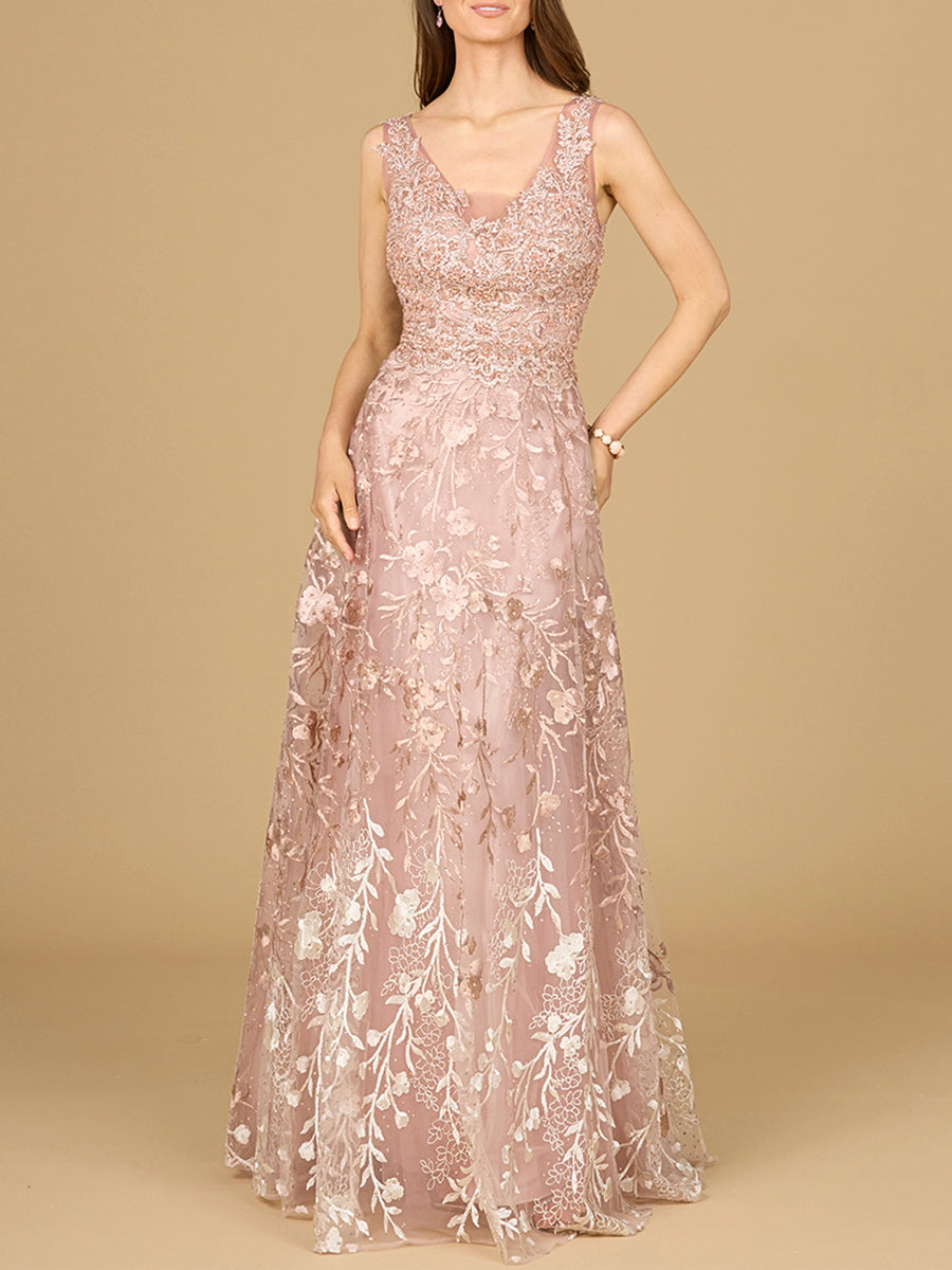 Ombre Lace Ballgown by Lara New York