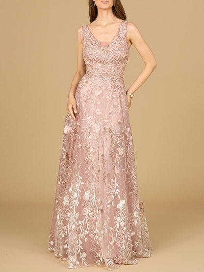 Ombre Lace Ballgown by Lara New York