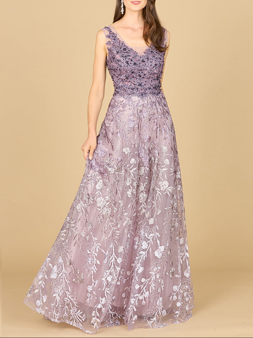 Ombre Lace Ballgown by Lara New York