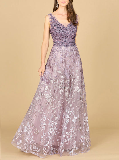 Ombre Lace Ballgown by Lara New York