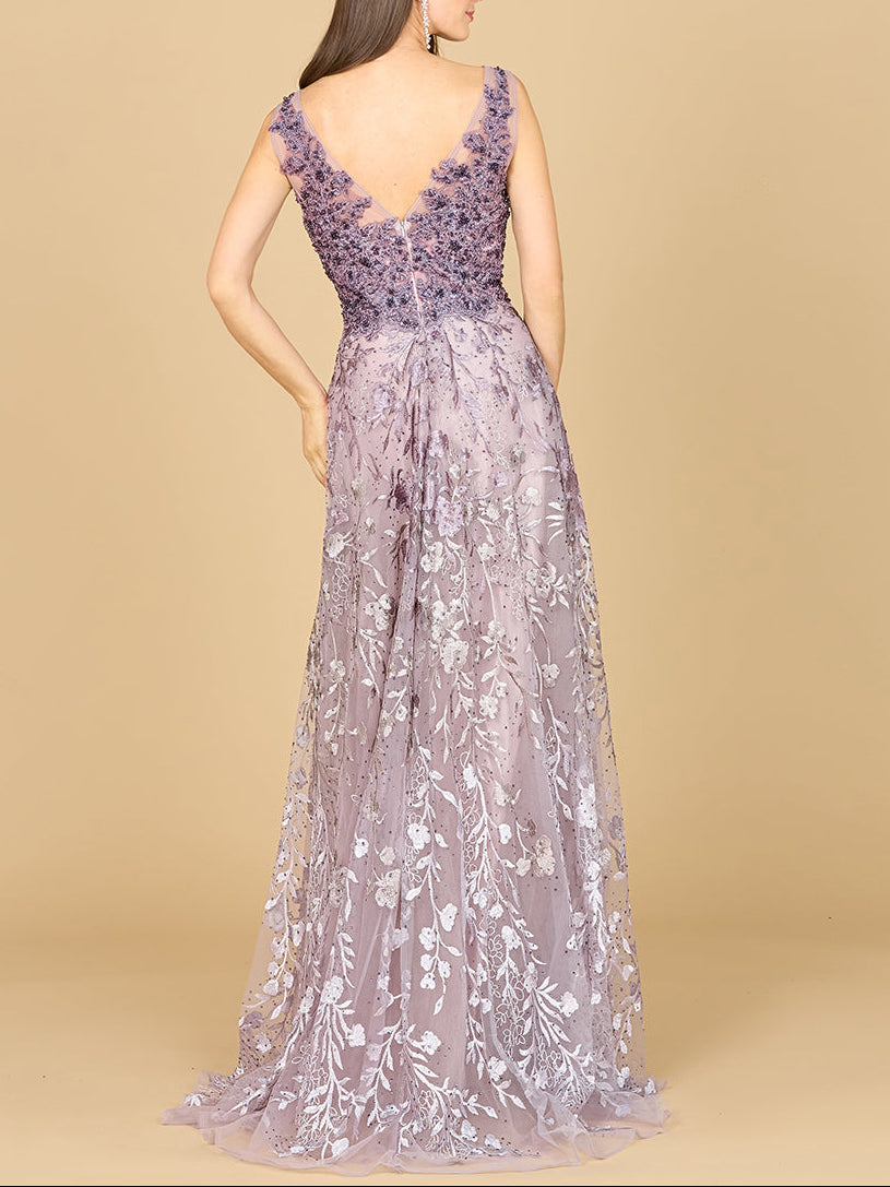 Ombre Lace Ballgown by Lara New York