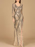 Cascading Beads Long Sleeve Dress - OUTLET by Lara New York