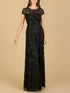 3D Floral Embellished Cap Sleeve Gown | 29181 by Lara New York