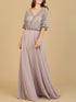 Chiffon A-line Long Gown by Lara New York