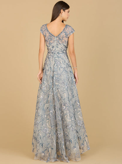 Lace Embellished A-Line Dress by Lara New York