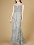 Cap Sleeve, Mermaid Lace Gown with High Neck OUTLET by Lara New York
