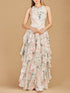 High Neck, Ruffled Skirt Printed Dress - OUTLET by Lara New York