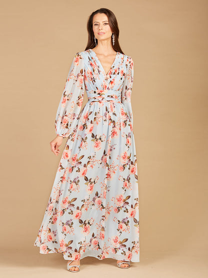 Long Sleeve Print Dress - OUTLET by Lara New York