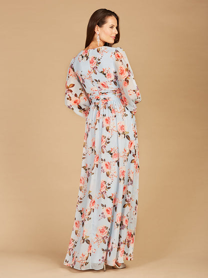 Long Sleeve Print Dress - OUTLET by Lara New York