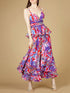 Ruffle Skirt Printed Gown - OUTLET by Lara New York