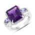 6.25 Carat Genuine Amethyst and Tanzanite .925 Sterling Silver Ring by Bids.com