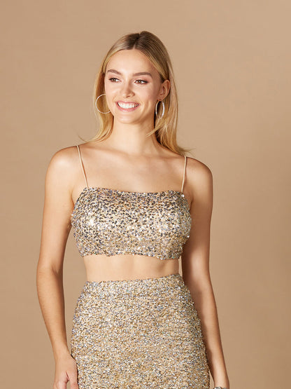 Spaghetti Strap Beaded Top by Lara New York